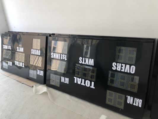 D'intérieur extérieur mené jaune standard de tableau indicateur de cricket de la Grande-Bretagne