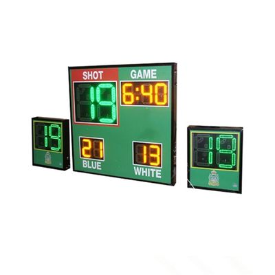 12v শট ক্লক সহ আউটডোর ওয়াটারপোলো স্কোরবোর্ড লাল পটভূমি