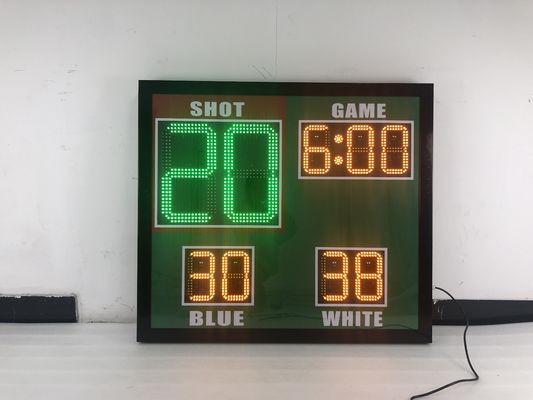 Πίνακας βαθμολογίας Waterpolo μπαταριών υποστήριξης 12V με το πυροβοληθε'ν ρολόι