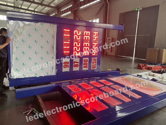 Completamente sinal 8" do preço de gás altura do dígito com o apoio para o pé e o LOGOTIPO