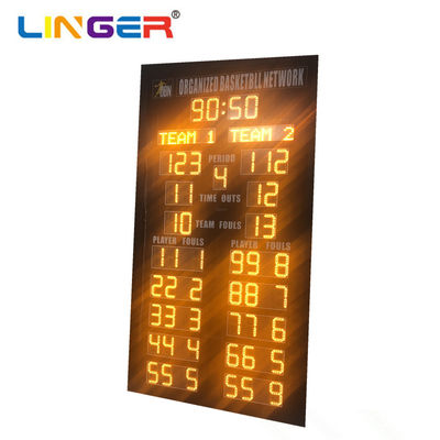 Placar impermeável do basquetebol do diodo emissor de luz IP65 com logotipo do clube